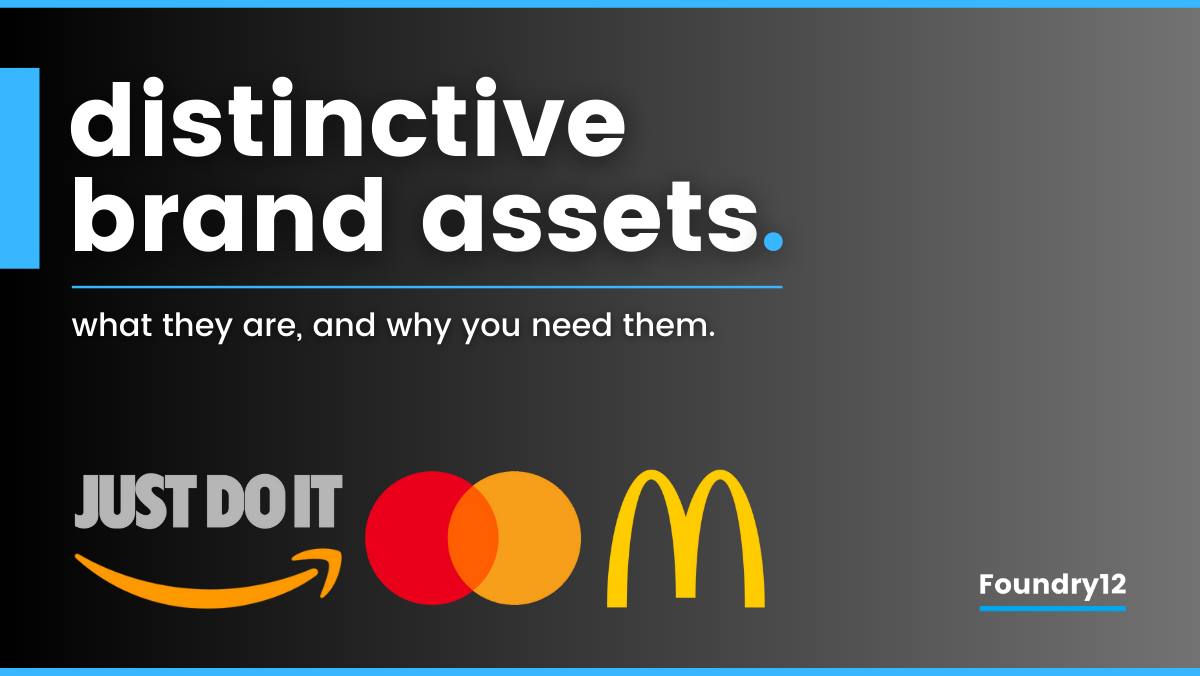 Foundry12 | Distinctive Brand Assets blog post inc. Amazon, Mastercard, McDonald's logos